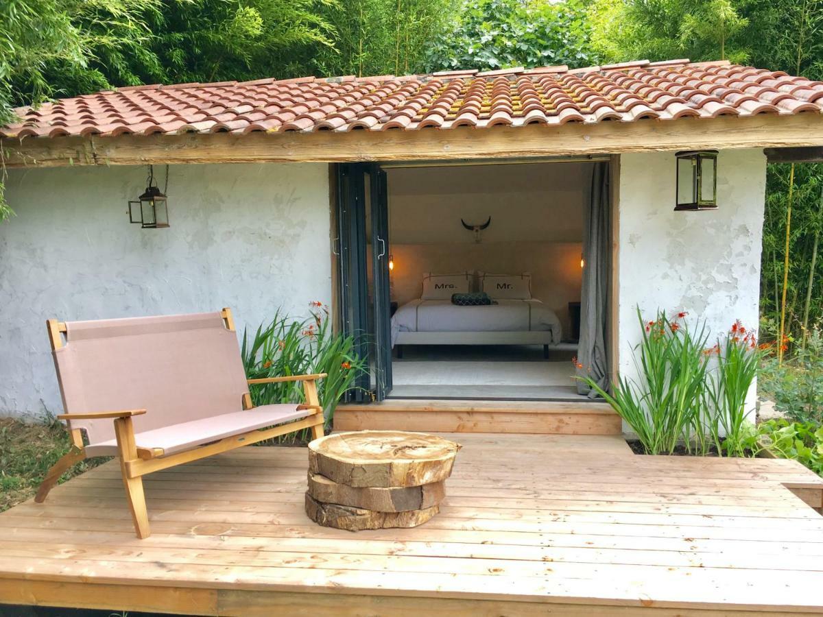 Coco Barn Wood Lodge Angresse Exterior foto