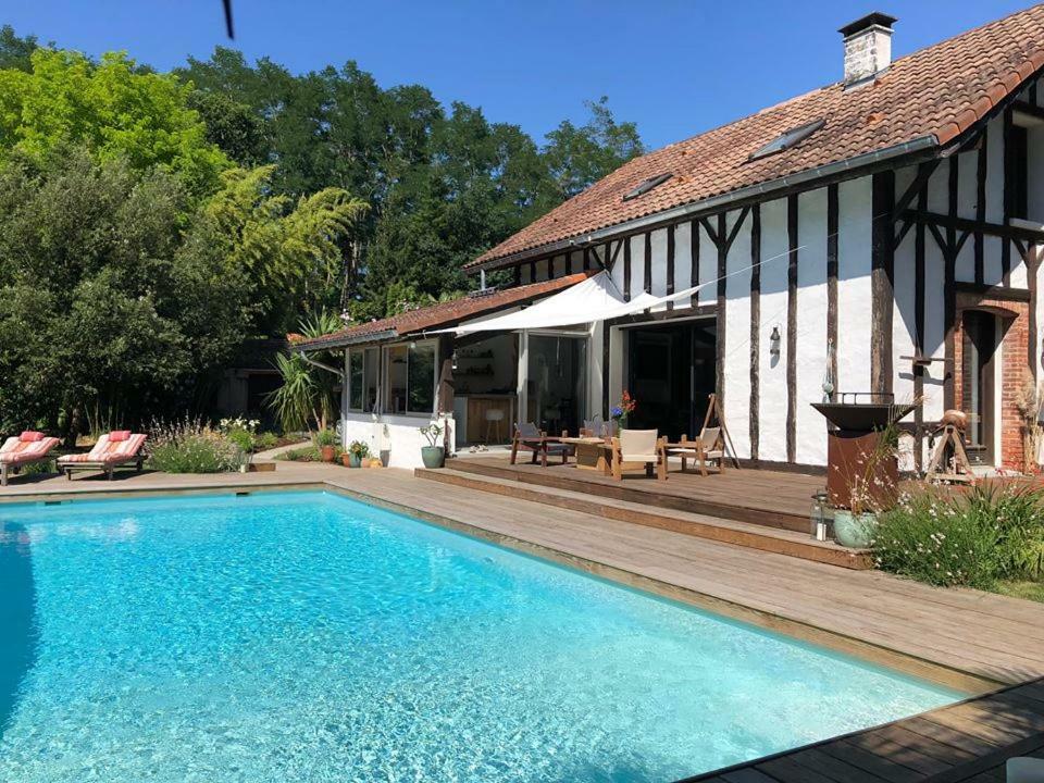 Coco Barn Wood Lodge Angresse Exterior foto