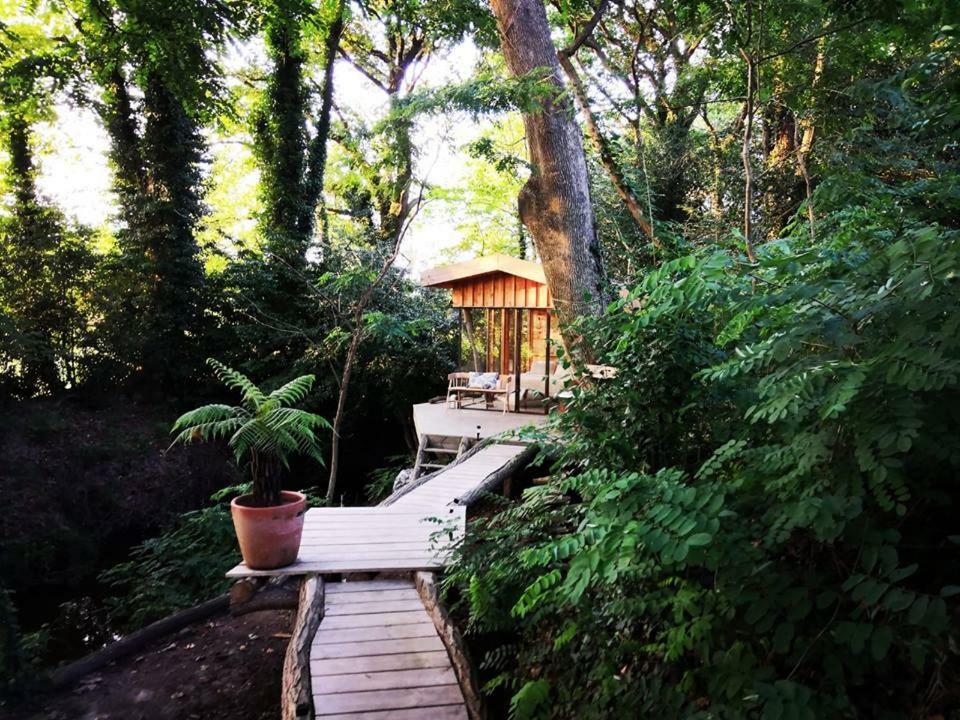 Coco Barn Wood Lodge Angresse Exterior foto