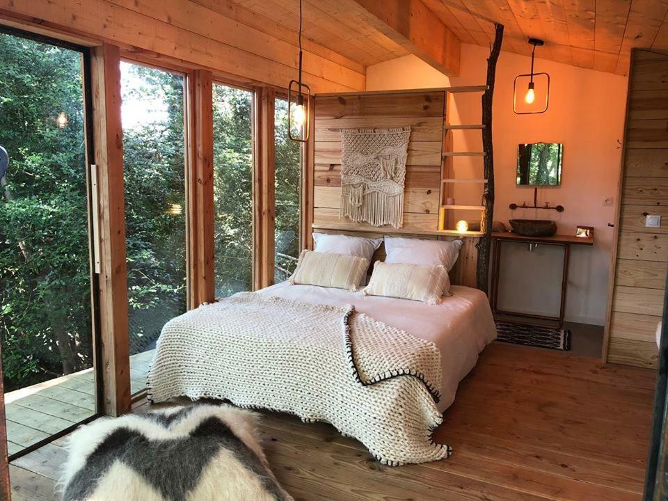 Coco Barn Wood Lodge Angresse Exterior foto