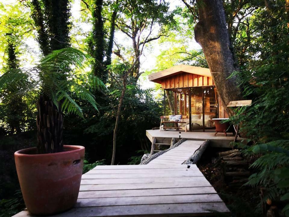 Coco Barn Wood Lodge Angresse Exterior foto